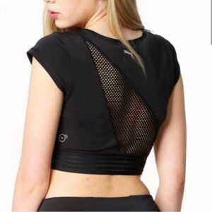 Puma Explosive Black Crop Workout Tee